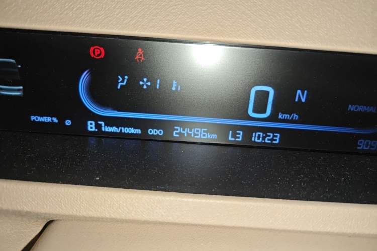 Used Geely Galaxy Panda 2023 Panda Mini 200km Endurance Bear Odometer Close Up