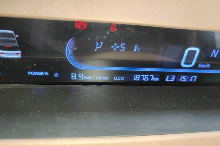 Used Geely Galaxy Panda 2023 Panda Mini 200km Endurance Bear Odometer Close Up