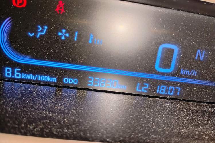 Used Geely Galaxy Panda 2023 Panda Mini 200km Endurance Bear Odometer Close Up