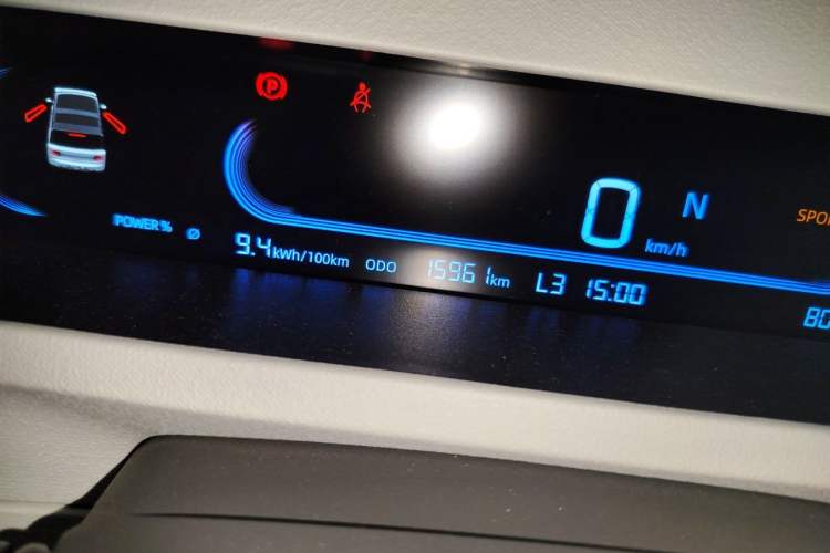 Used Geely Galaxy Panda 2023 Panda Mini 200km Endurance Bear Odometer Close Up