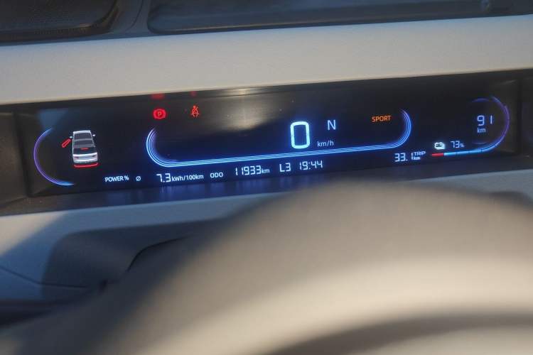 Used Geely Galaxy Panda 2023 Panda Mini 120km Super Cute Bear Odometer Close Up