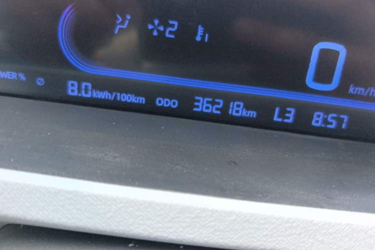 Used Geely Galaxy Panda 2023 Panda Mini 200km Endurance Bear Odometer Close Up