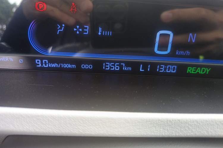 Used Geely Galaxy Panda 2023 Panda Mini 200km Endurance Bear Odometer Close Up