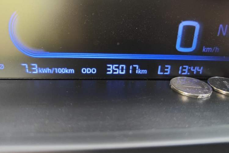 Used Geely Galaxy Panda 2023 Panda Mini 200km Endurance Bear Odometer Close Up