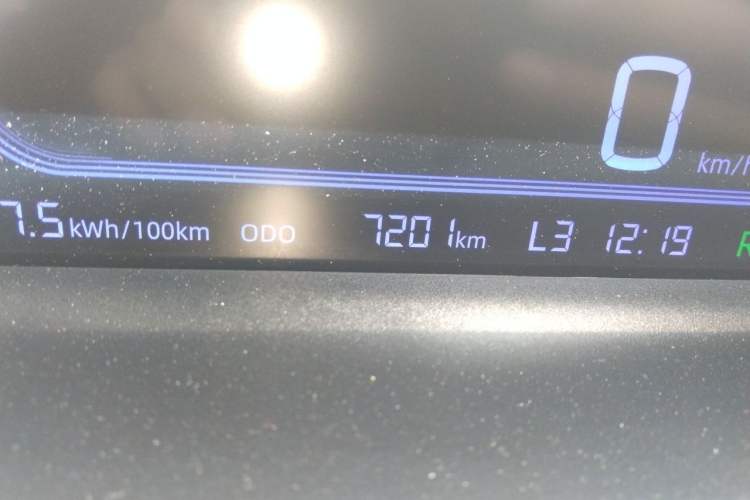 Used Geely Galaxy Panda 2023 Panda Mini 200km Endurance Bear Odometer Close Up