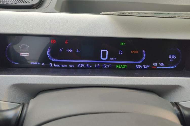 Used Geely Galaxy Panda 2023 Panda Mini 200km Endurance Bear Odometer Close Up