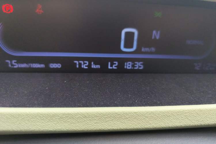 Used Geely Galaxy Panda 2024 Panda Mini 200km Endurance Bear Odometer Close Up