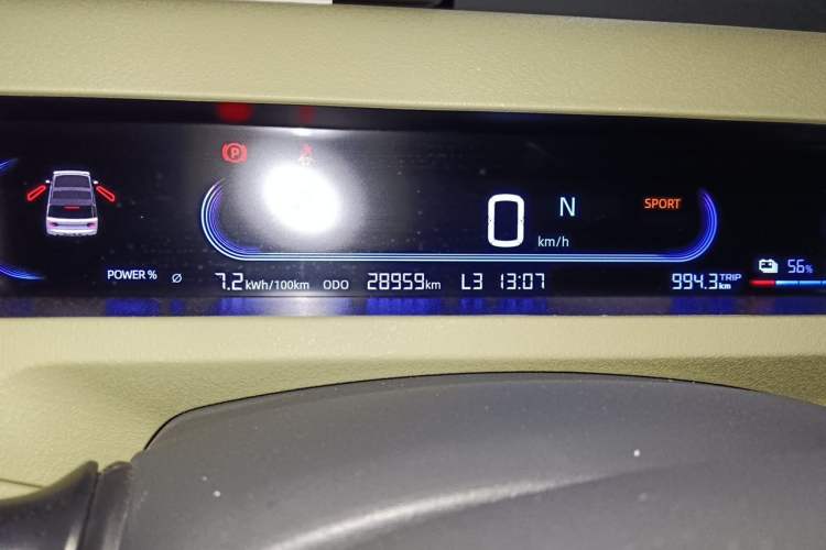 Used Geely Galaxy Panda 2024 200km Panda Rider Odometer Close Up
