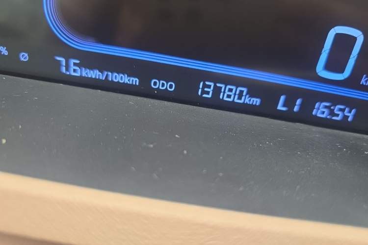 Used Geely Galaxy Panda 2024 Panda Mini 200km Endurance Bear Odometer Close Up