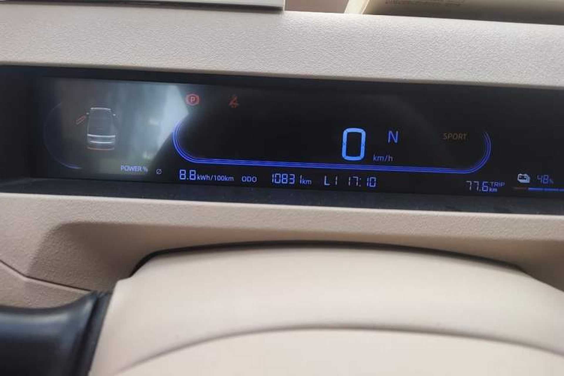 Used Geely Galaxy Panda 2024 Panda Mini 200km Endurance Bear Odometer Close Up