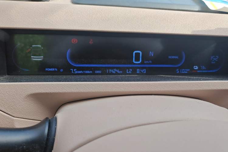 Used Geely Galaxy Panda 2024 Panda Mini 200km Endurance Bear Odometer Close Up