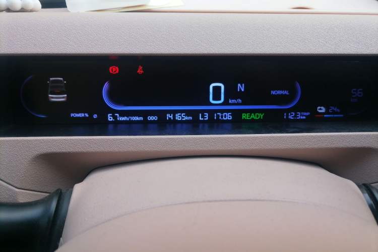Used Geely Galaxy Panda 2024 Panda Mini 200km Endurance Bear Odometer Close Up