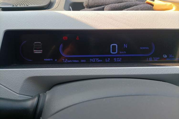 Used Geely Galaxy Panda 2024 Panda Mini 200km Endurance Bear Odometer Close Up