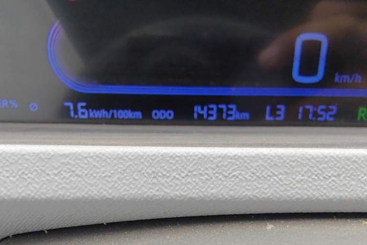 Used Geely Galaxy Panda 2024 Panda Mini 200km Endurance Bear Odometer Close Up