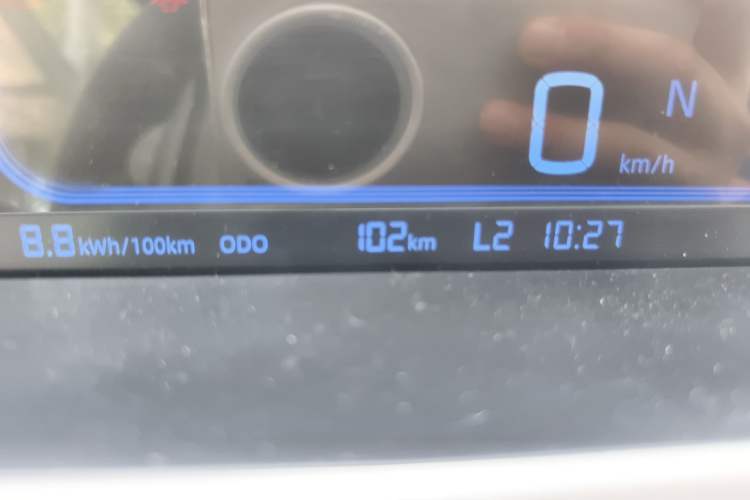 Used Geely Galaxy Panda 2024 Panda Mini 200km Endurance Bear Odometer Close Up