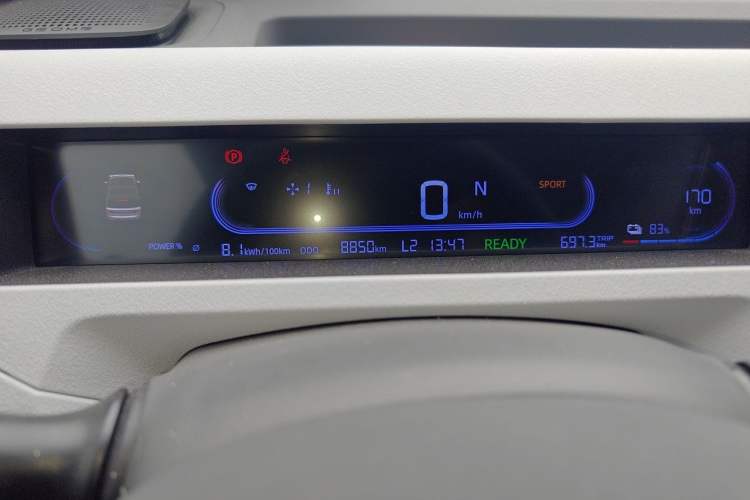 Used Geely Galaxy Panda 2024 Panda Mini 200km Endurance Bear Odometer Close Up