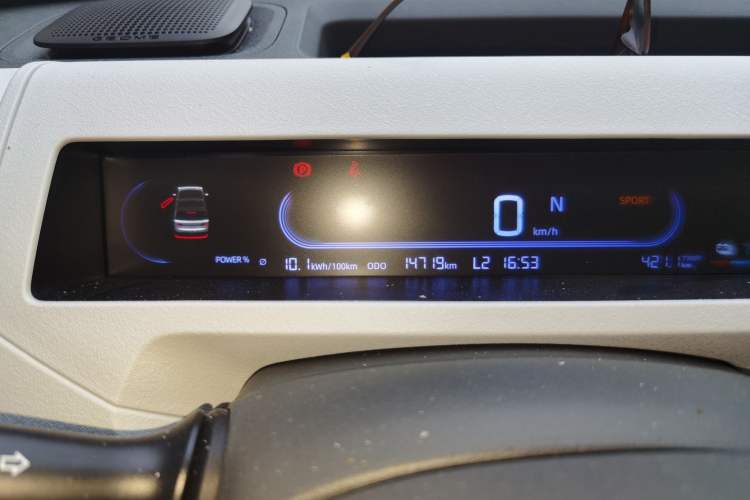 Used Geely Galaxy Panda 2024 Panda Mini 200km Endurance Bear Odometer Close Up