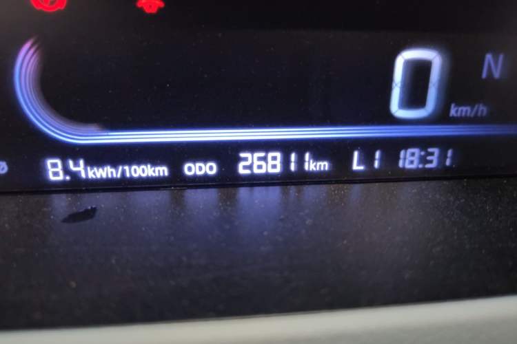 Used Geely Galaxy Panda 2024 Panda Mini 200km Endurance Bear Odometer Close Up