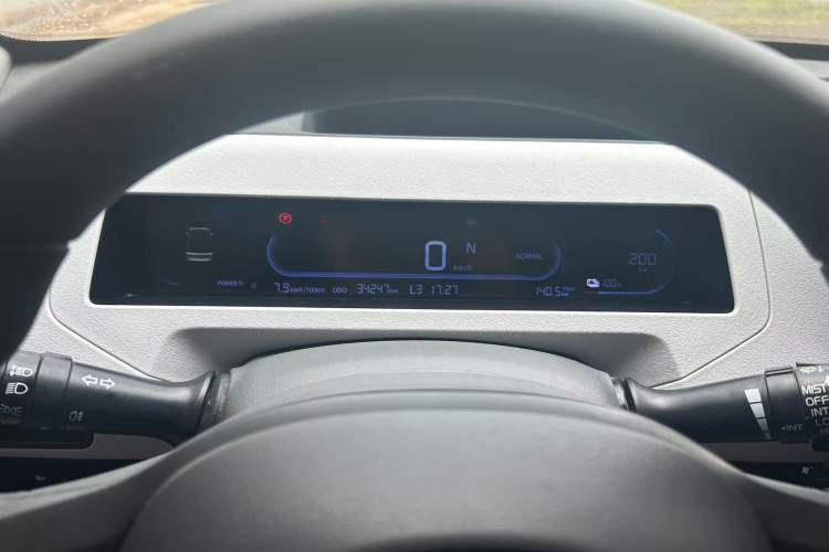 Used Geely Galaxy Panda 2024 Panda Mini 200km Endurance Bear Odometer Close Up
