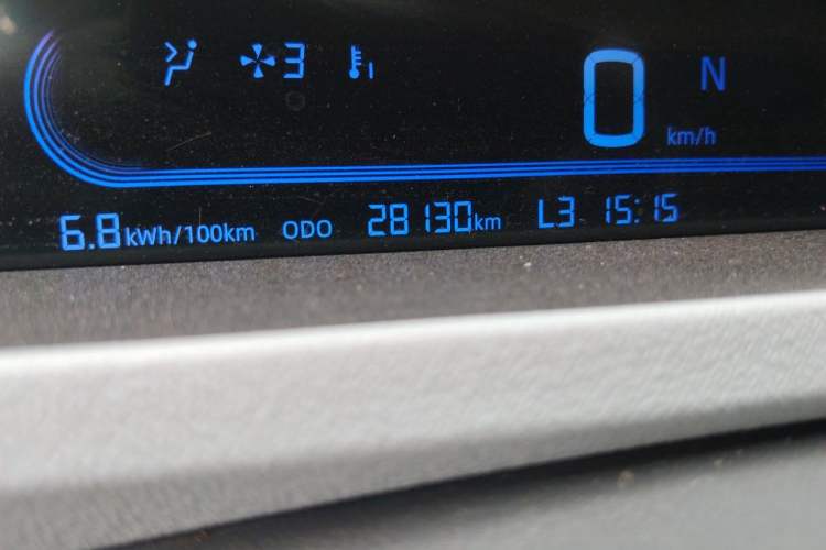 Used Geely Galaxy Panda 2024 Panda Mini 200km Endurance Bear Odometer Close Up