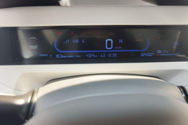 Used Geely Galaxy Panda 2024 Panda Mini 200km Endurance Bear Odometer Close Up