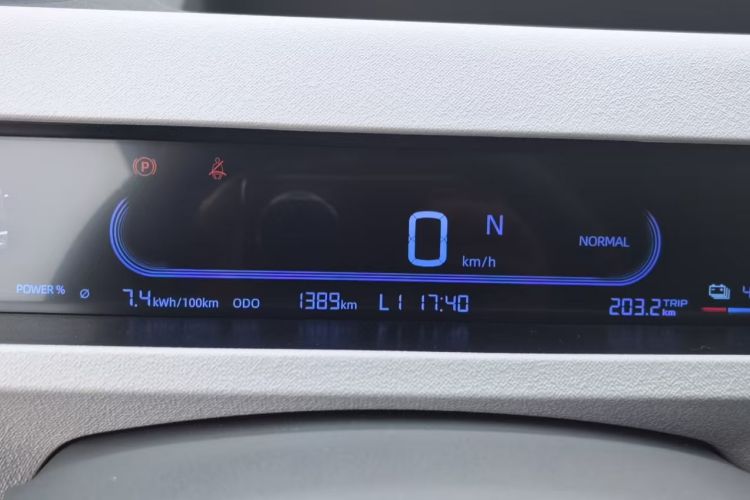 Used Geely Galaxy Panda 2024 Panda Mini 200km Endurance Bear Odometer Close Up