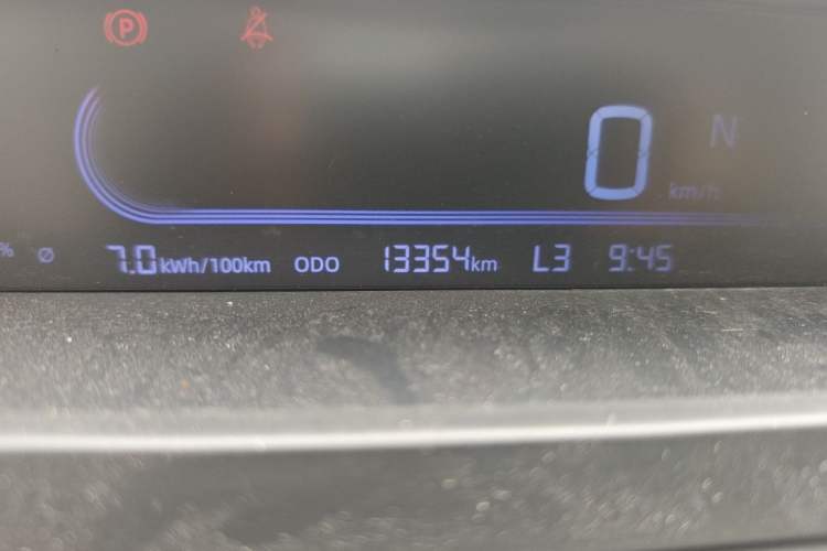 Used Geely Galaxy Panda 2024 Panda Mini 200km Endurance Bear Odometer Close Up