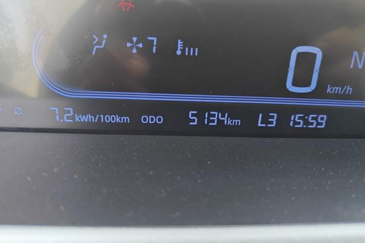 Used Geely Galaxy Panda 2024 Panda Mini 200km Endurance Bear Odometer Close Up
