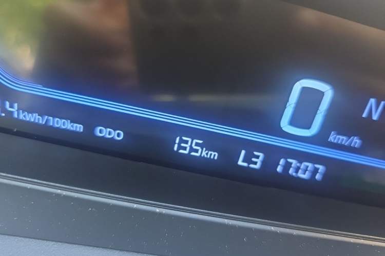 Used Geely Galaxy Panda 2025 210 km – Yuanqi Bear Odometer Close Up