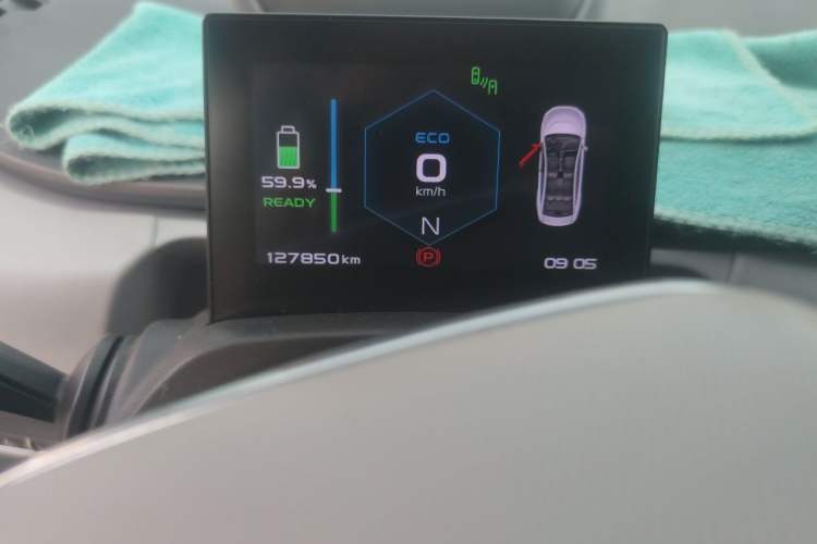 Used Geometry A 2019 High-Performance Standard Range Power Edition Odometer Close Up