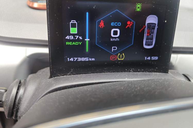 Used Geometry A 2019 High-Performance Standard Range Power Edition Odometer Close Up