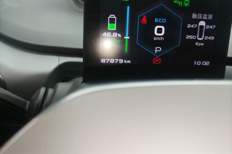 Used Geometry A 2019 High-Performance Standard Range Power Edition Odometer Close Up