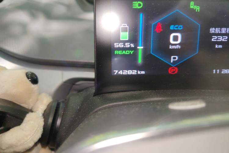 Used Geometry A 2019 High-Performance Standard Range Power Edition Odometer Close Up