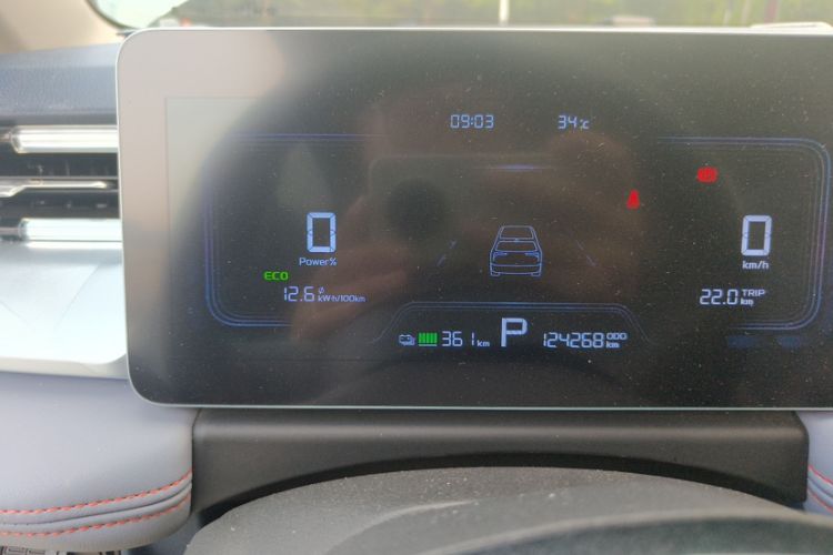 Used Geometry E Firefly 2022 401 km Linglong Tiger 5 Seats Odometer Close Up