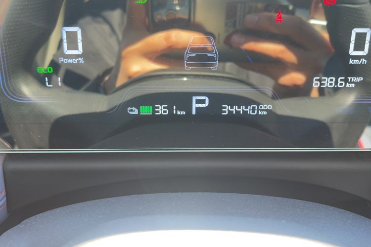 Used Geometry E Firefly 2022 401 km Linglong Tiger 5 Seats Odometer Close Up