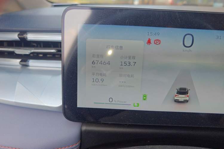 Used Geometry E Firefly 2022 401KM Lightning Tiger 4-Seater Odometer Close Up