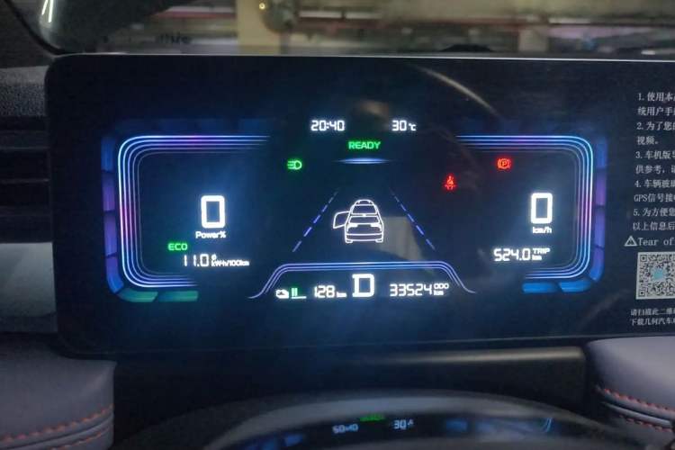 Used Geometry E Firefly 2022 320KM Cute Tiger 4-Seater Odometer Close Up