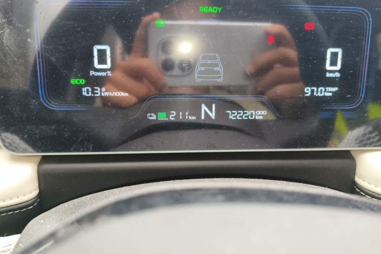 Used Geometry E Firefly 2022 320KM Cute Tiger 4-Seater Odometer Close Up