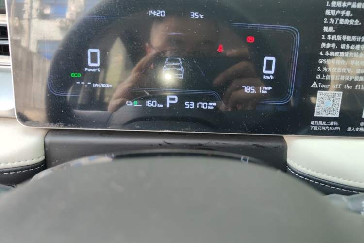 Used Geometry E Firefly 2023 401KM Linglong Tiger 5-Seater Odometer Close Up