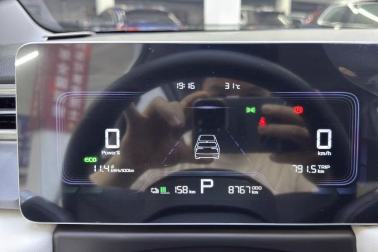 Used Geometry E Firefly 2023 401KM Linglong Tiger 5-Seater Odometer Close Up