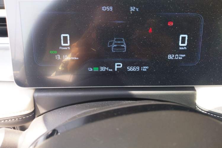 Used Geometry E Firefly 2023 401KM Linglong Tiger 5-Seater Odometer Close Up