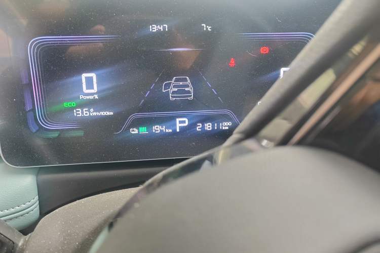 Used Geometry E Firefly 2024 301km Starlight Odometer Close Up