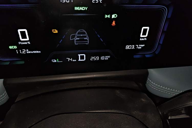 Used Geometry E Firefly 2024 301km Starlight Odometer Close Up