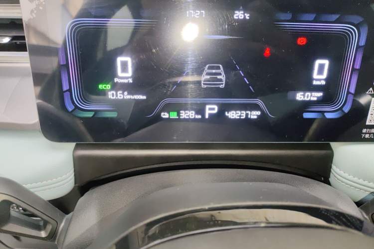 Used Geometry E Firefly 2024 401 km Fluorescent Odometer Close Up