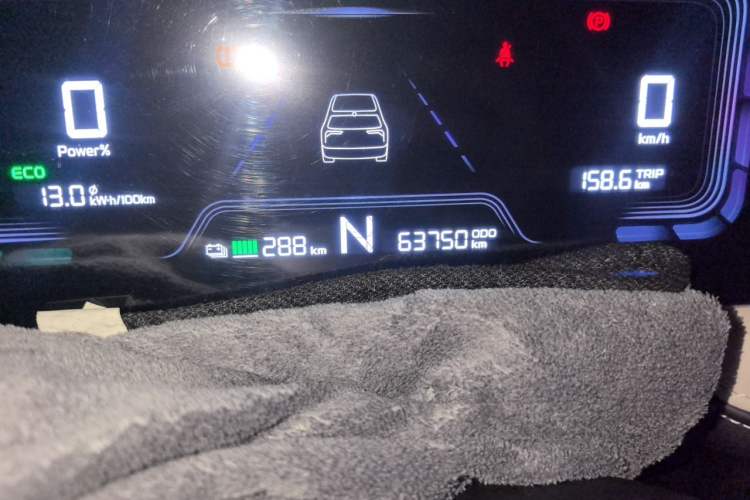 Used Geometry E Firefly 2024 301km Flowing Light Odometer Close Up