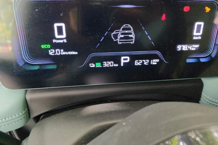 Used Geometry E Firefly 2024 401 km Fluorescent Odometer Close Up