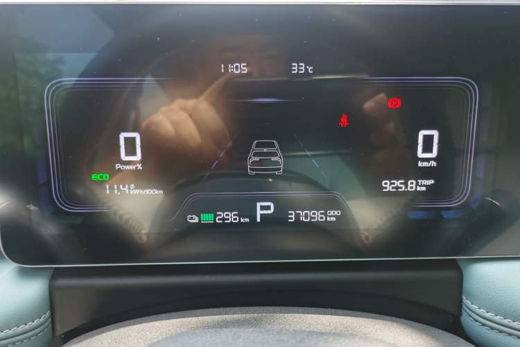 Used Geometry E Firefly 2024 301km Starlight Odometer Close Up