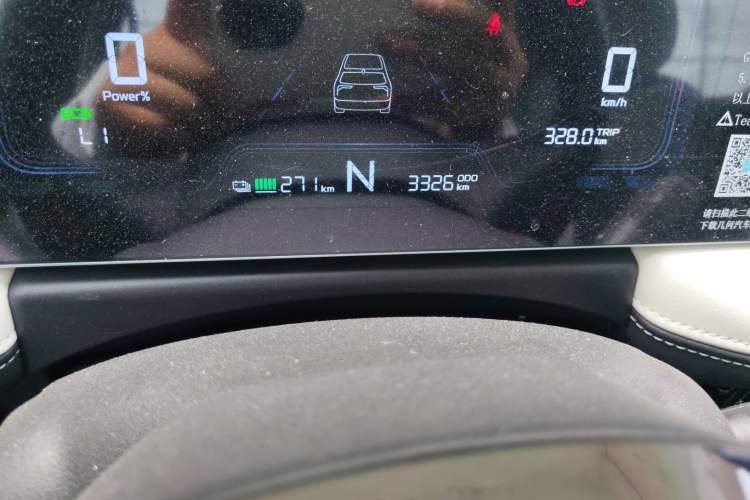 Used Geometry E Firefly 2024 301km Flowing Light Odometer Close Up