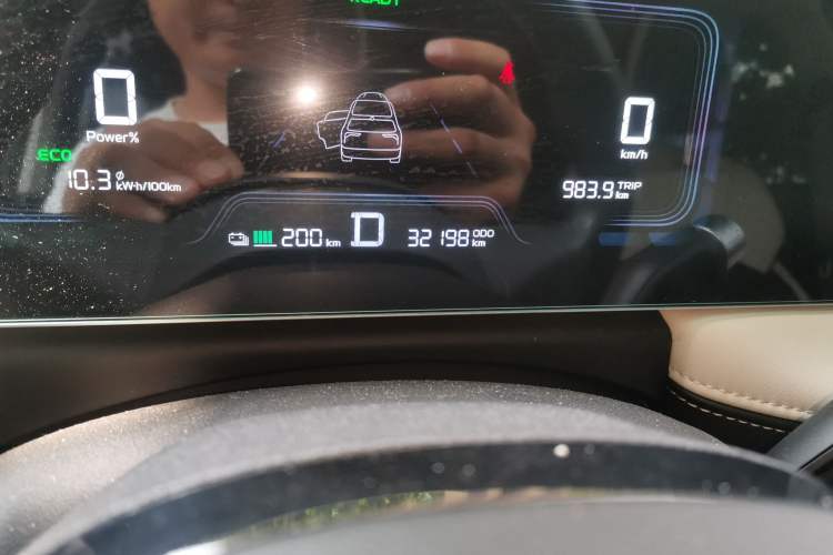 Used Geometry E Firefly 2024 301km Starlight Odometer Close Up