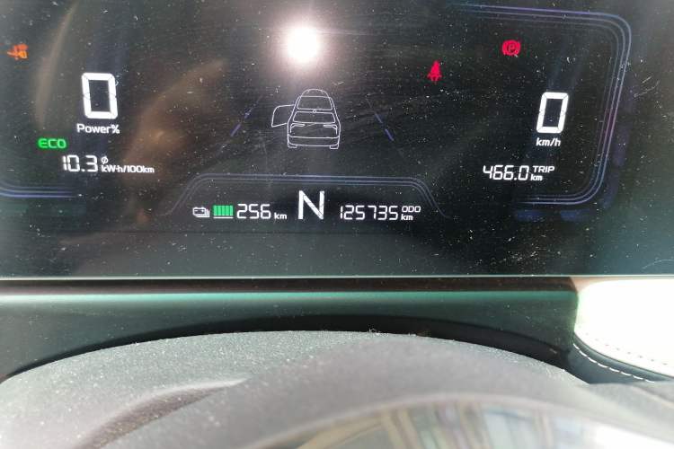 Used Geometry E Firefly 2024 301km Flowing Light Odometer Close Up